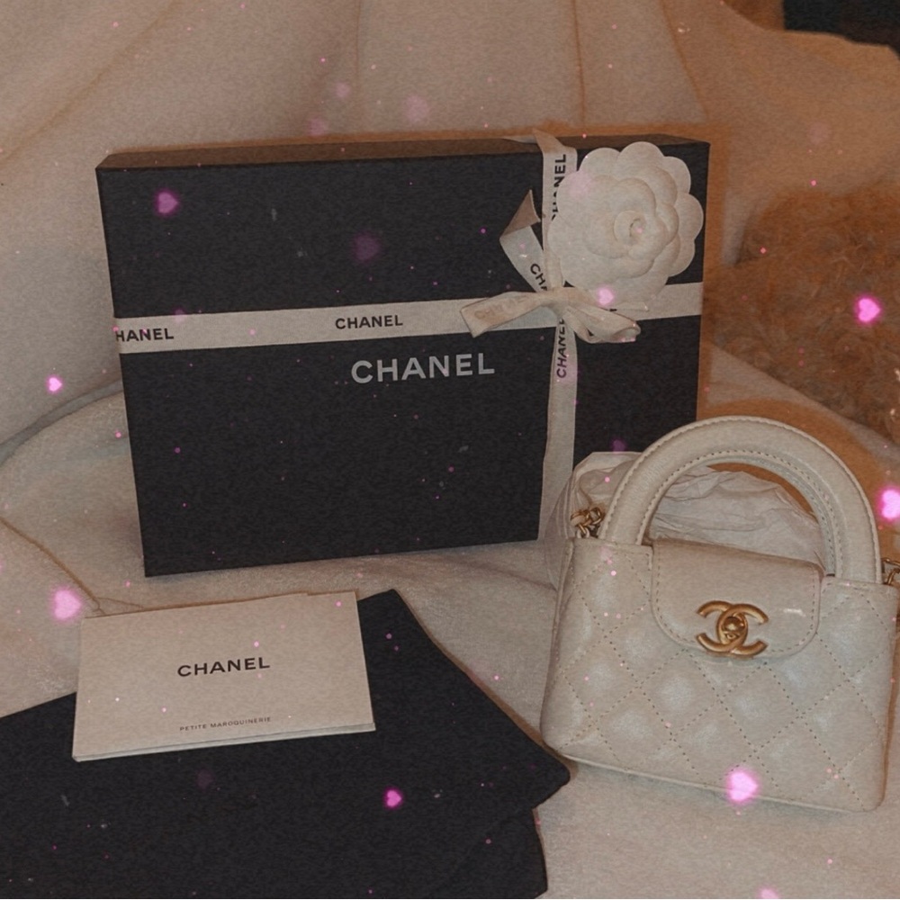 Chanel White Nano shopper